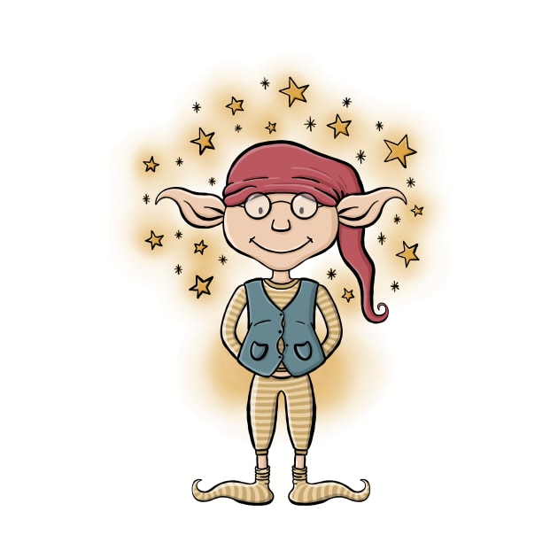 Magical Podgy Elf Digital Illustration by AlmightyClaire