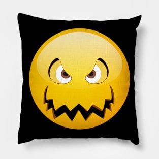 Hallows Eve T-shirt Creepy Halloween Pumpkin Smiley Pillow