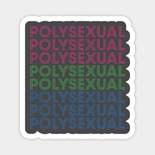 Retro Polysexual Pride Magnet