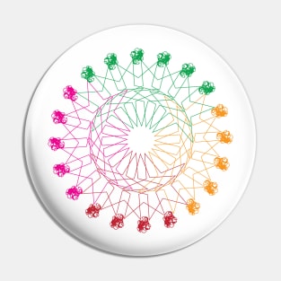 Circle Geometrical colorful design Pin