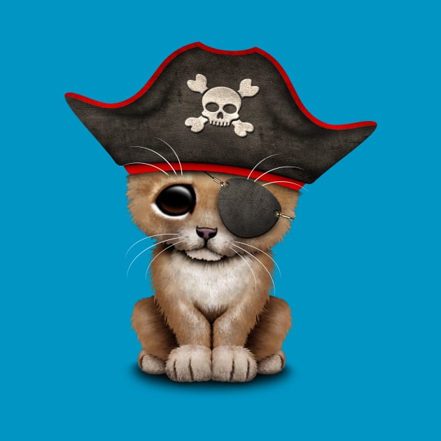 Cute Baby Lion Cub Pirate by jeffbartels