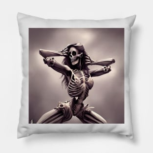 Ballet Skeleton Dancing Gothic Pillow