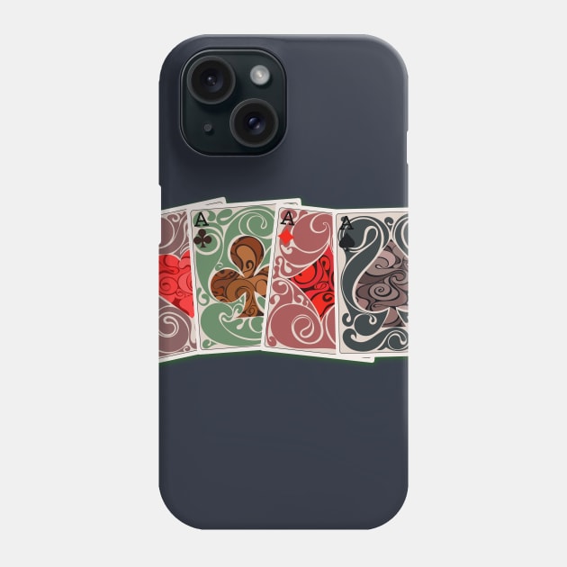 4 psychedelic aces Phone Case by Ari