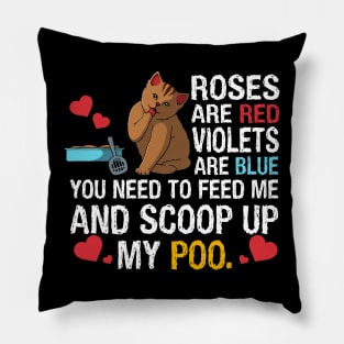 You Need To Feed Me And Scoop Up My Poo Funny Cat Pillow