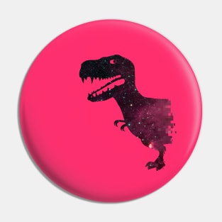 T-rex - magenta stars Pin