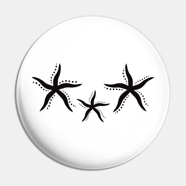 Black starfish Pin by Xatutik-Art