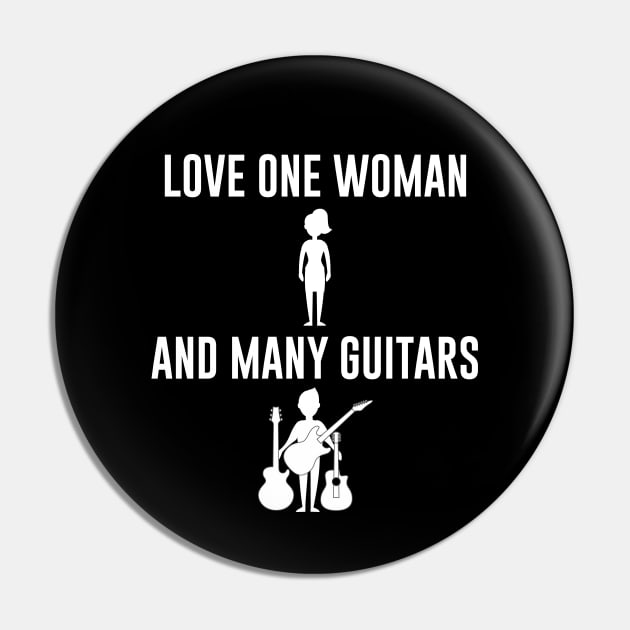 Love One Woman and Many Guitars Pin by mstory