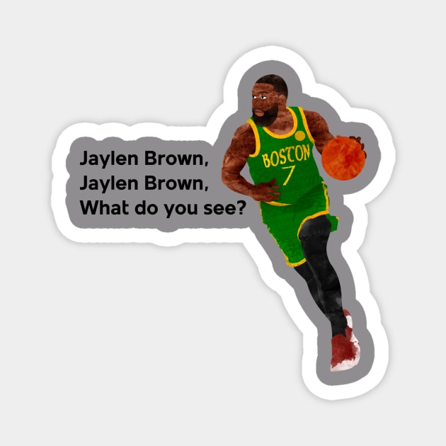 Jaylen Brown x Eric Carle Magnet by rodeobot