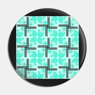 Floral fruity in teal Pin