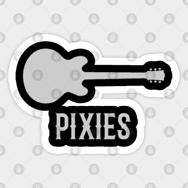 Retro Vintage Classic Guitar Rock Pixie - Retro - Sticker