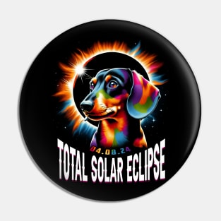 Sunlit Dachshund Eclipse: Fashionable Tee for Dachshund Lovers and Eclipses Pin