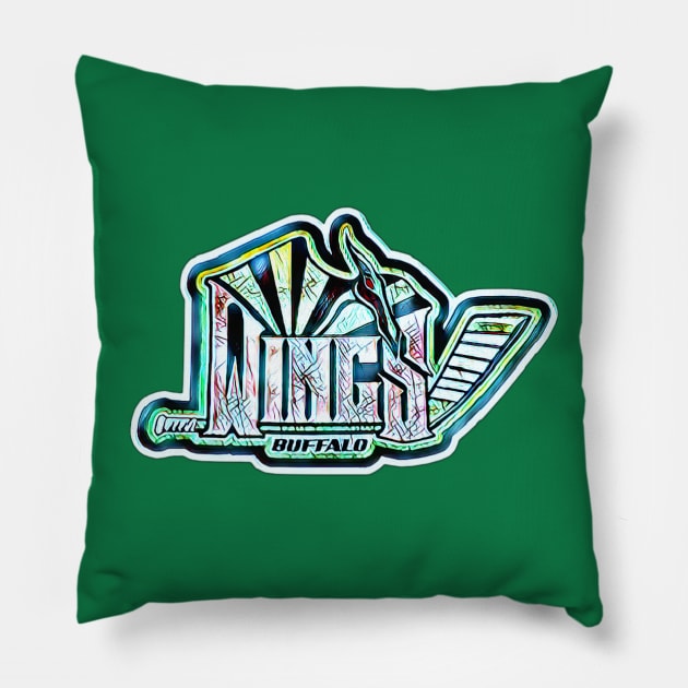 Buffalo Wings Roller Hockey Pillow by Kitta’s Shop