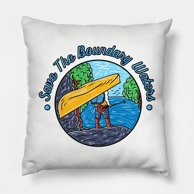 Save the Boundary Waters Portage Pillow by wildwhiskey