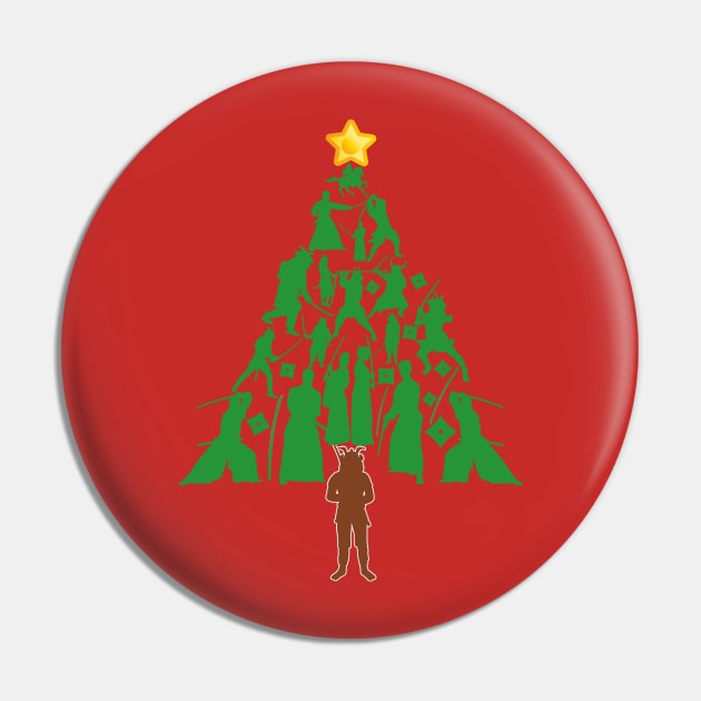 Samurai Warrior Christmas tree Pin by Rossla Designs