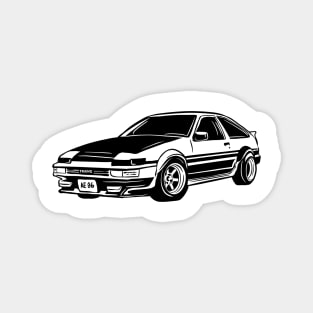 AE86 Trueno Line Art retro JDM car 90s Magnet