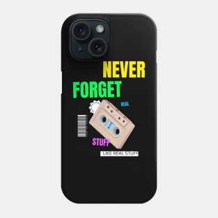 Never Forget Cassette Retro Vintage 60s 70s 80s 90s Phone Case