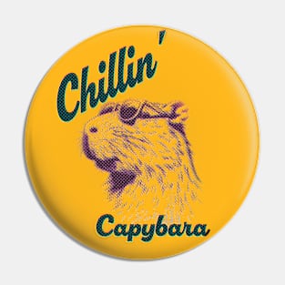 Chillin' Capybara Pin