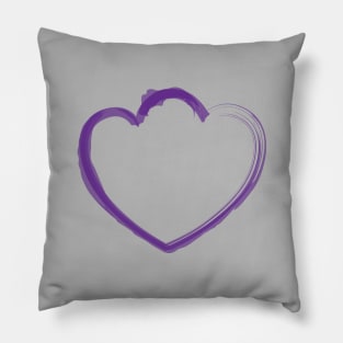 Mutant Heart Purple Pillow