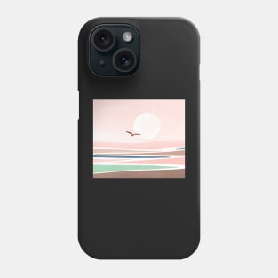 Pastel colored landscape poster Phone Case