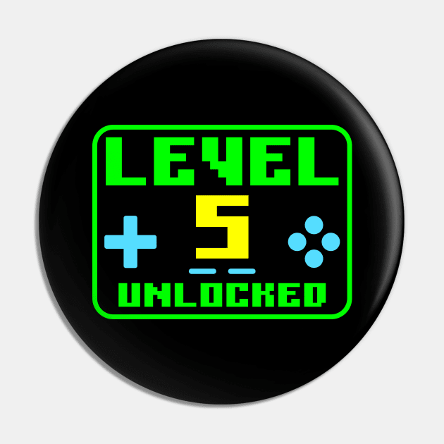 Level 5 Unlocked Pin by colorsplash