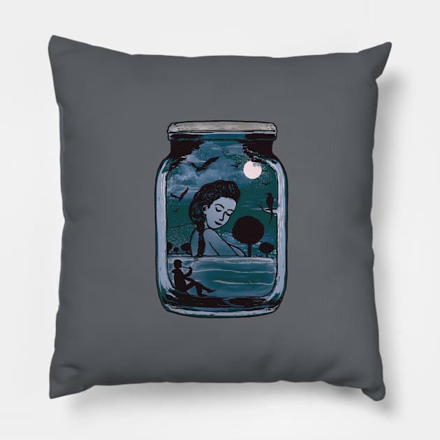 The Jar of Dreams Pillow by Pixelmania