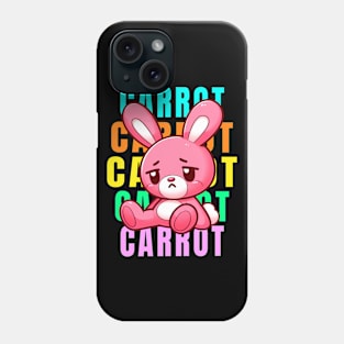 Pink Bunny | Bunny Carrot Lover | Rabbit Carrot Phone Case