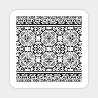 Monochrome ornamental design Magnet