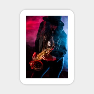 Sax Lady Magnet