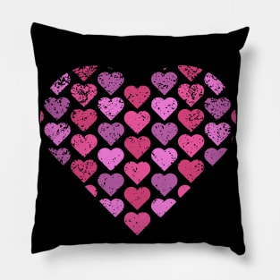 Womens Valentine's Day Shirt with cute Heart Pattern Design Pillow