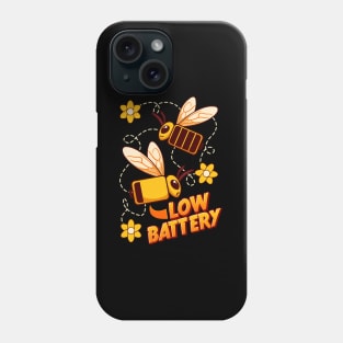 Bee Low Battery Honey Bee Pun Phone Case