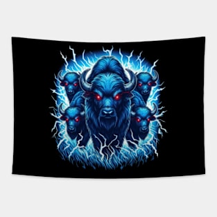 Electrifying Buffalo Stampede: Shockwave Gridiron Tapestry