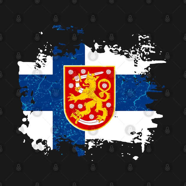 Finland Finnish Flag Coat Of Arms by Mila46