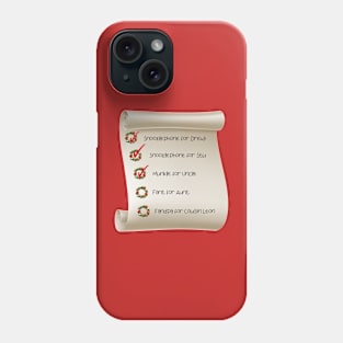 Grinch Christmas List Phone Case