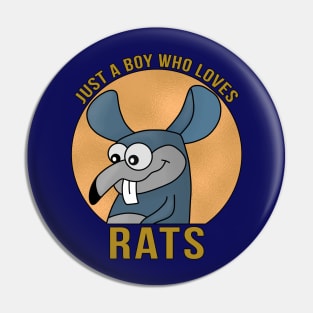 Just a Boy Who Loves Rats Pin