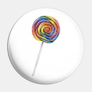 Rainbow Lollipop Pin