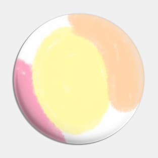 Yellow orange Red watercolor art design Pin