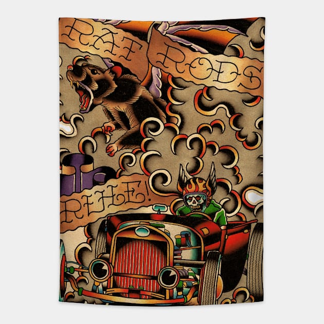 Hot Rod Tapestry by Don Chuck Carvalho