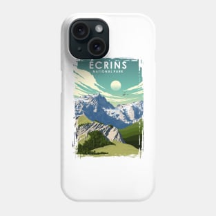 Ecrins National Park France Travel Poster Phone Case