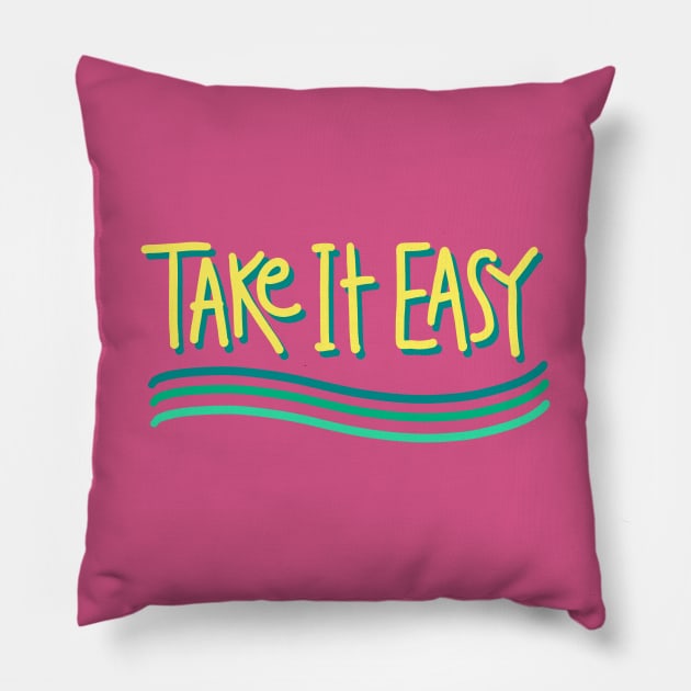 Take It Easy Pillow by La Tiendita de Blanquita