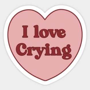 I Heart Crying Stickers for Sale