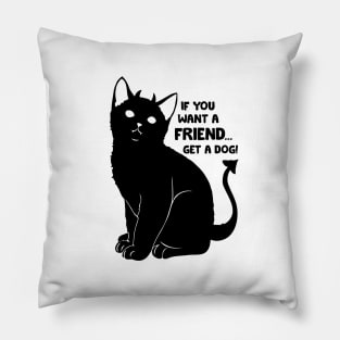 Humor and evil cat Pillow