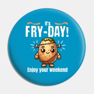 Potato Frankenstein Celebrates Fry-day! Pin