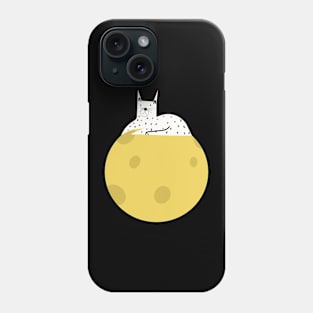 Dog in moon Phone Case