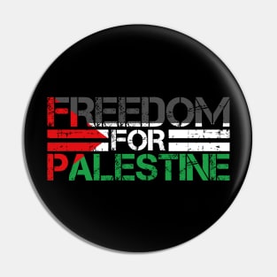 Freedom For Palestine - Distressed Falastini Flag Pin