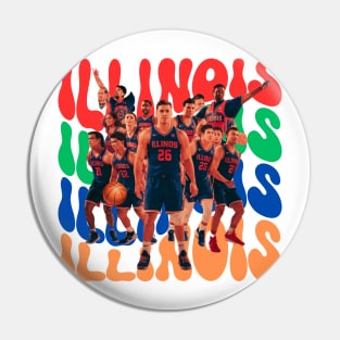 Illinois Fighting Illini Big Ten Champs 2024 Mens Basketball Pin