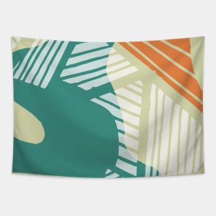 Abstract Lines And Soft Colors Tapestry