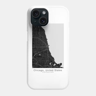 chicago maps poster Phone Case