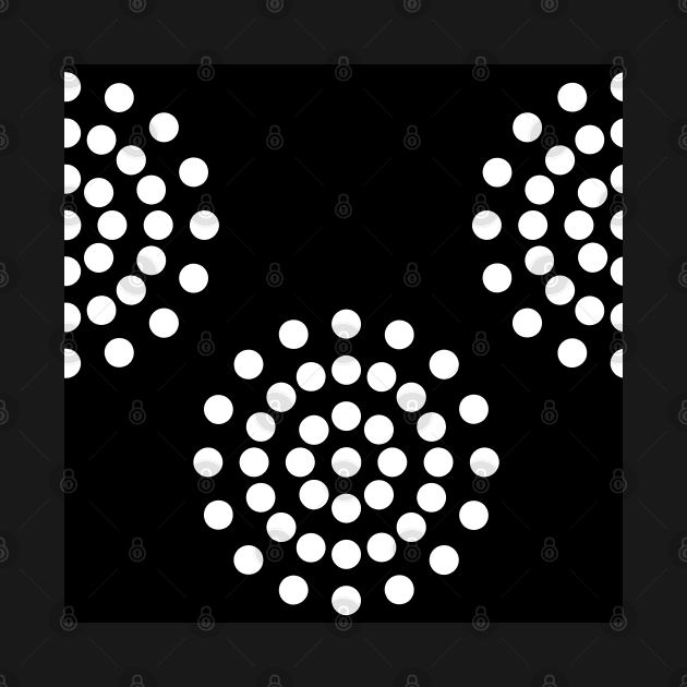 Pattern with white dots on black  background by marina63