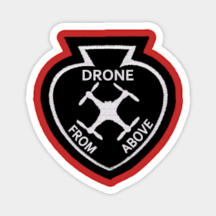 Drone From Above Vintage Style Patch Magnet