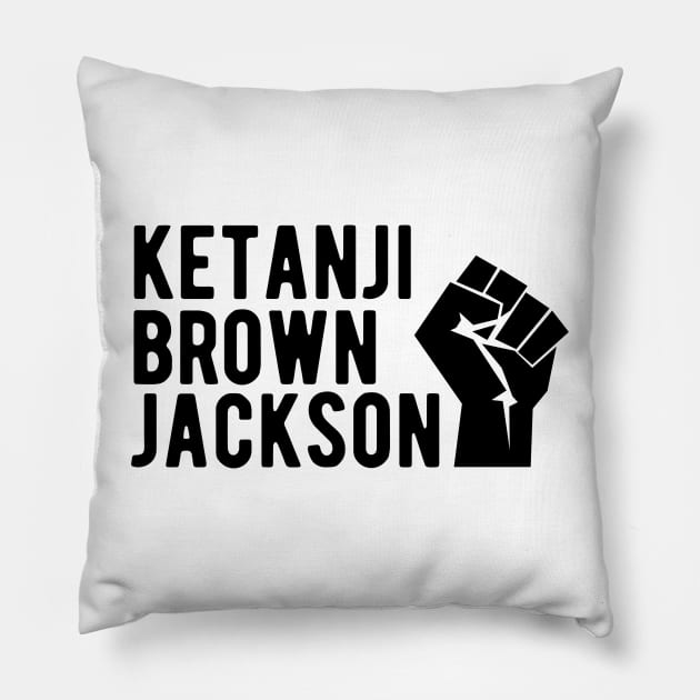 Ketanji Brown Jackson - First Black Woman Supreme Court Justice Pillow by blueduckstuff